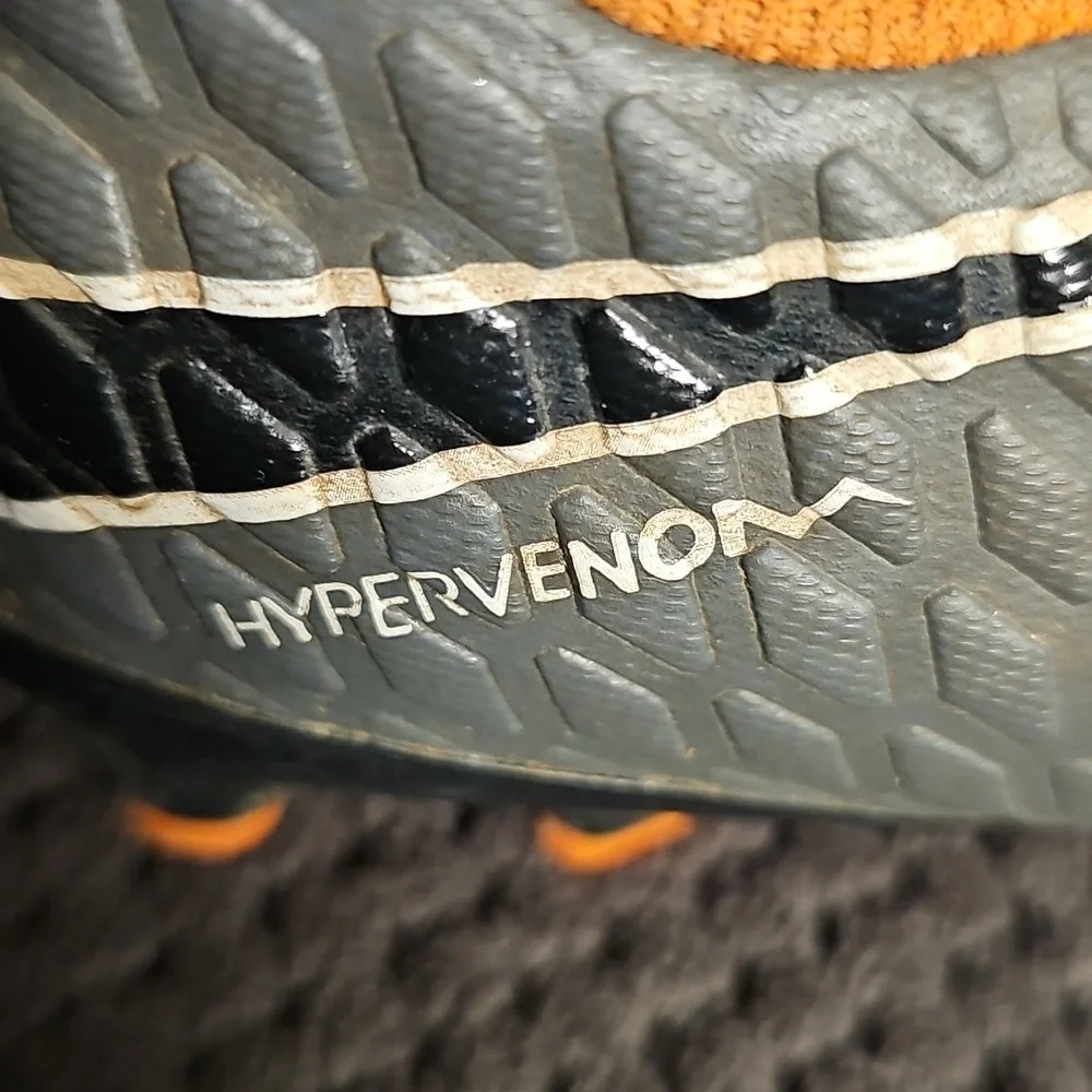 Nike HyperVenom Kids Gray and Orange Soccer Shoes